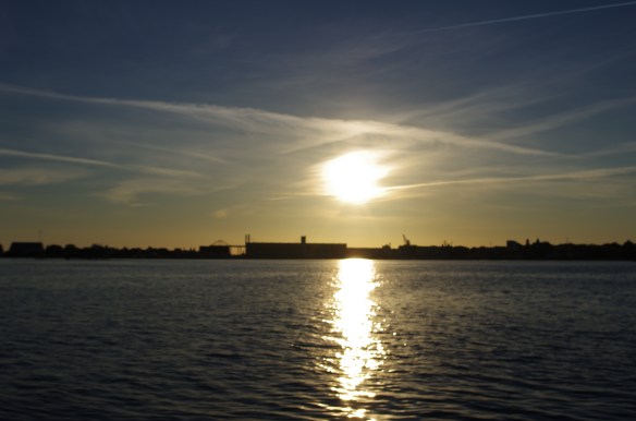 solnedgång över staun